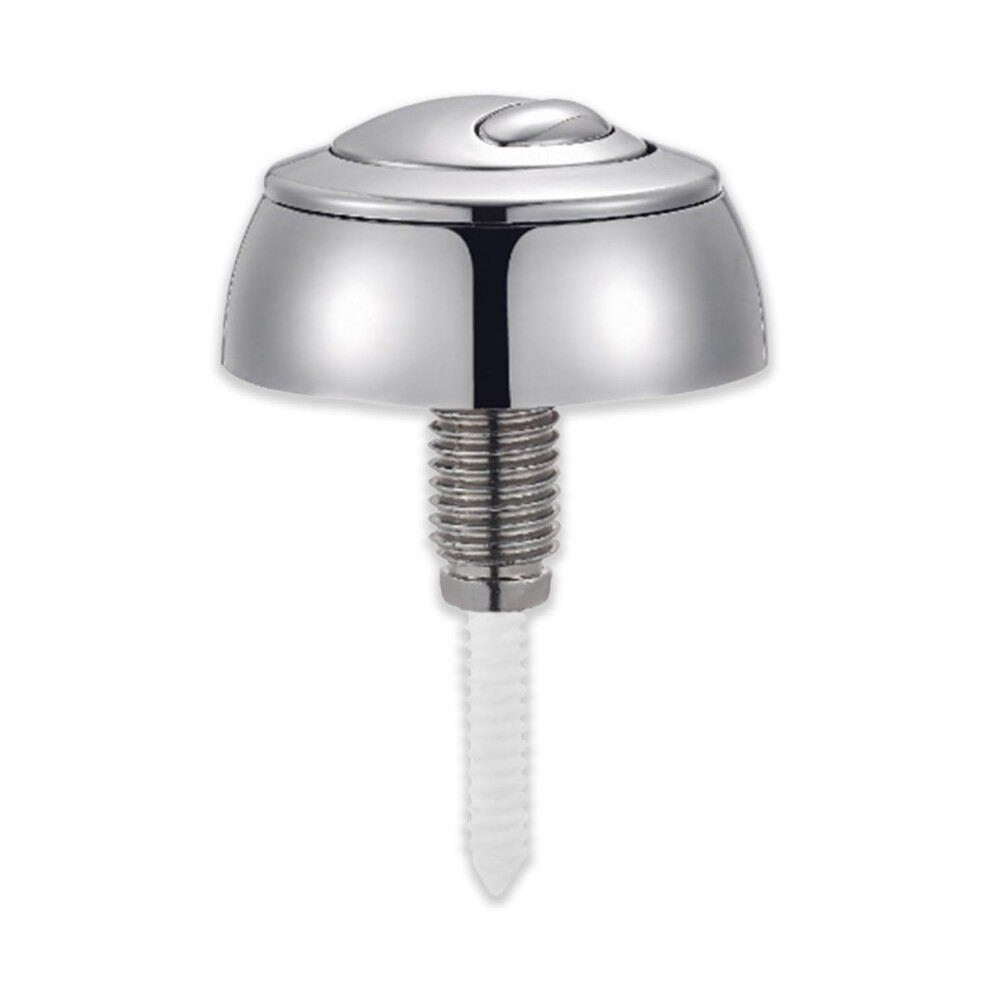 Toilet Push Button Dual Flush For Optima 49 Model, Fits Standard Cistern Holes 16-50Mm, Abs Material Silver Finish 9084446509403