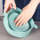 Silicone Microwave Popcorn Bowl Foldable With Lid Red, Collapsible Popcorn Bucket, Kitchen Baking Tool 3