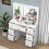 7 Drawers Vanity Table with 11 LED Lighted Mirror 3