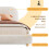 Warm White Boucle Double Bed with Arched Headboard 4