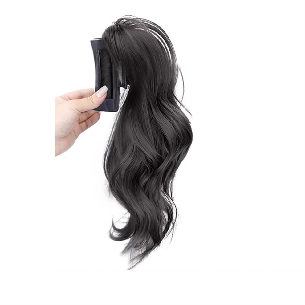 Unisex Black Wig Braid 30Cm Clip-In Ponytail Scrunchy Hair Wig For Women