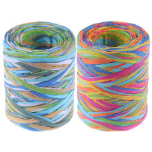 Raffiaband Papier Bastelband Bunt 2