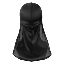 Seidener Langschwanz-Durag Satin, Elastisch, Für Und Herren