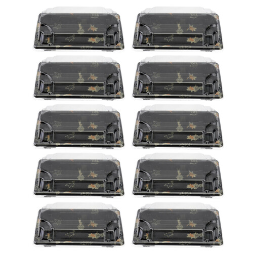 100Stk Einweg Sushi Verpackungsbox Kuchen Mitnahmebehälter
