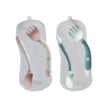 2 Sets Kinder -Trainingsgabel , Biegsches Baby Besteck Boxed