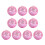 Heldere reflecterende kerstdecors schuimbal met-Roze 3cm 1