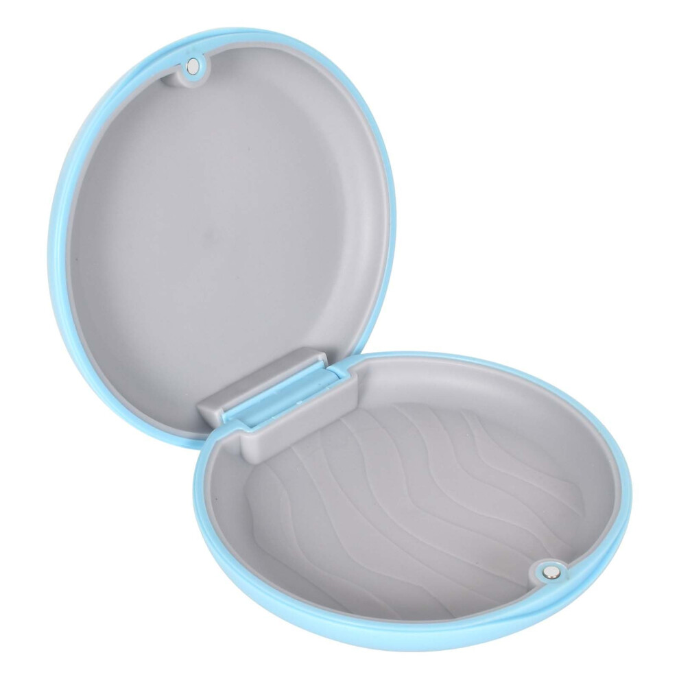 Blue Denture Retainer Box Premium Orthodontic Case Slim Magnetic Closure Aligner And Retainer Box Compact Mouth Guard