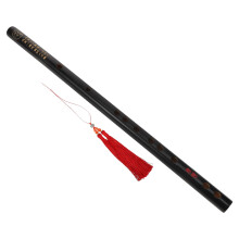 Schwarze Bambusflöte Mit Quasten Chinesisches Traditionelles Instrument