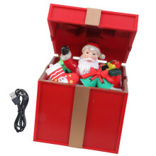 Musical Christmas Decoration Boxes Featurings Glowing LED-Red