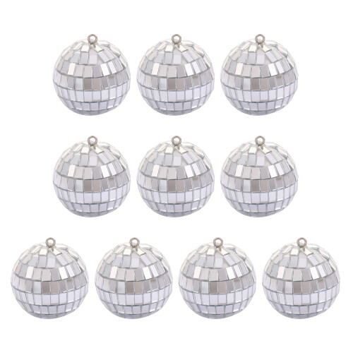 Reflective Foam Christmas Tree Decoration Mirror-Silver 5cm