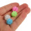 108 uds. redondas plásticas con clip para radios de 6