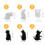 12 Pièces Marqueurs Verre Silicone Forme Chat Pour Tasse Vin 2