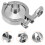 Conjunto De Braçadeiras Aço Inoxidável Com Kit Montagem Rápida 6