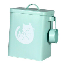 Pet Food Storage Bucket 1-Set Cat Snack Storage Bin Durable Iron Dog Food Container Capacity Airtight