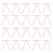 Pack of 20 Velvets Christmas Bowknot Ribbon Bows for Gift-Pink
