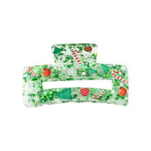 Christmas Santa Hair Claw Clip Large Barrettes Hair Jaw-A16315