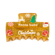 Christmas Santa Hair Claw Clip Large Barrettes Hair Jaw-A17317