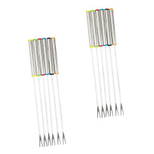 12pcs Stainless Steel Fondue Forks For Chocolate Dipping Fruit And Dessert 12-Piece Set Random Handle Colors For Parties And Hotel Events