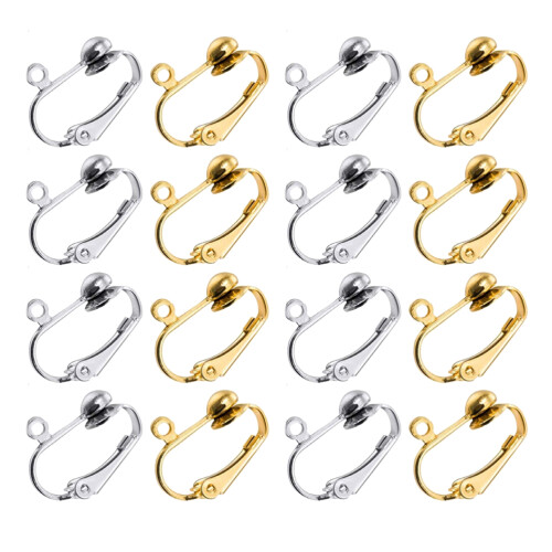 40 . pendientes ajustables sin perforar, joyería 1