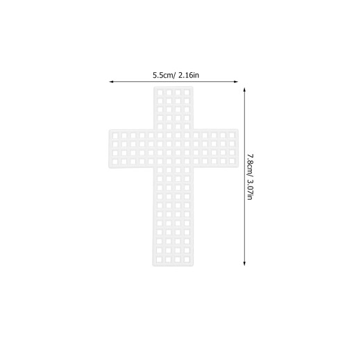 10 Pièces De Toile Croisée Plastique 7,8 X 5,5 Cm Blanches 1