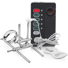 Male Electric Shock Training Enhanced Penis Ring Stretcher Root Cock Ring Massage Patch Electric Shock Set Sex Toy
