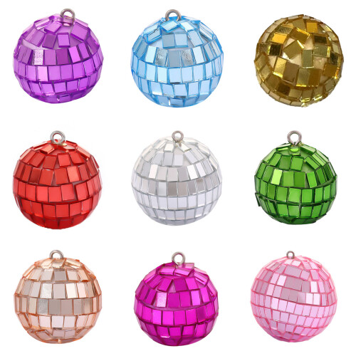 Shatterproof Mirror Christmas Ornament Feature-Red 5cm 1