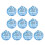 Shatterproof Reflective Christmas Tree Decoration-Lake Blue 4cm 1
