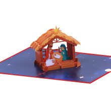 Unique 3D Popup Christmas Greeting Card to Spread Warm Wishes