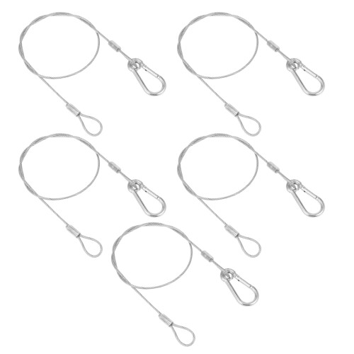5 unidades correa seguridad cable inoxidable para
