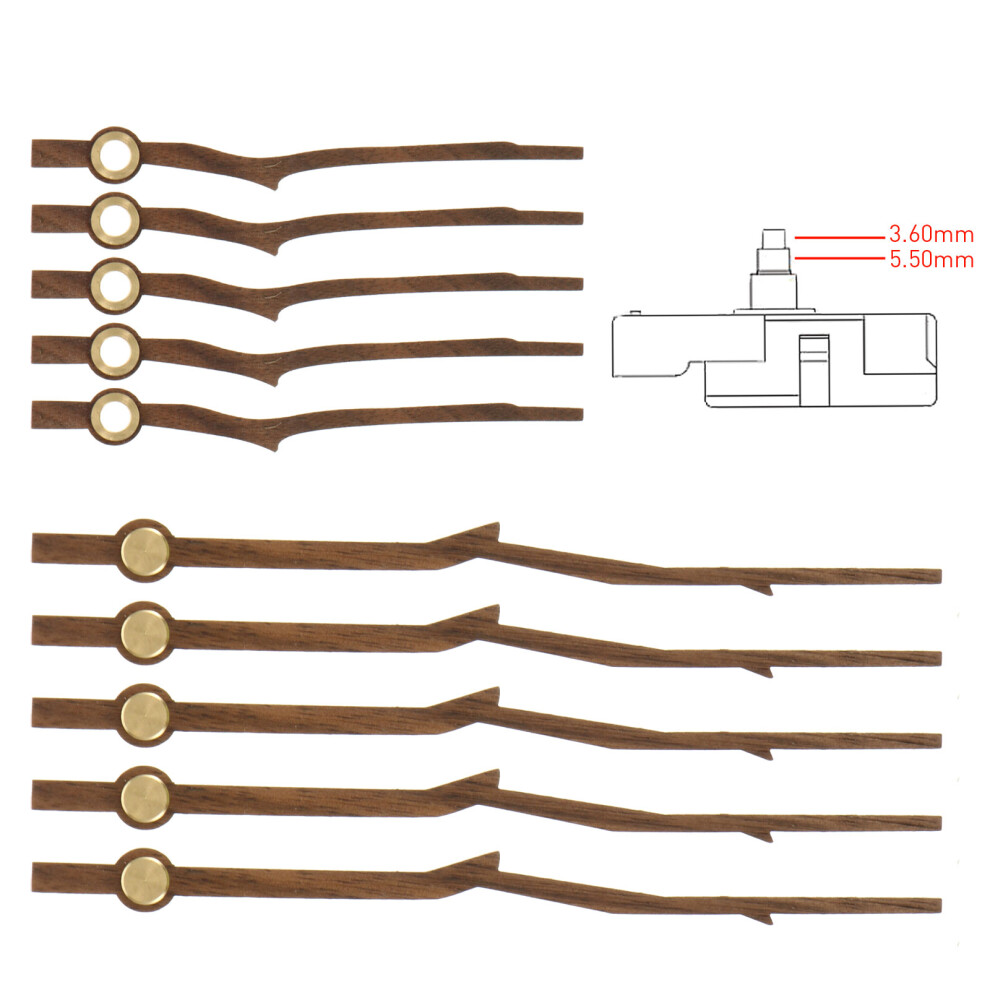 5 Sztuk Drewnianej Ramki Zegara Z Tarczą I Mechanizmem-image