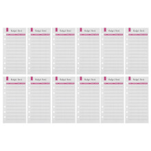 12 Unidades Folhas Espessas 6 Furos A6 Recargas Para Caderno