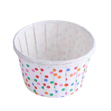 Thickened Cake Paper Cup 100-Count Greaseproof Baking Cups, Chiffon Steamer, Disposable Dessert Bowls, One Size White