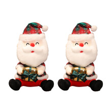 Festival-Santa-Puppe mit Geschenkornament für-Karierter Duftstil