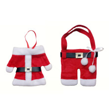 Set aus 2 Geschirrhaltern mit Weihnachtsmotiv, Bestecktasche,