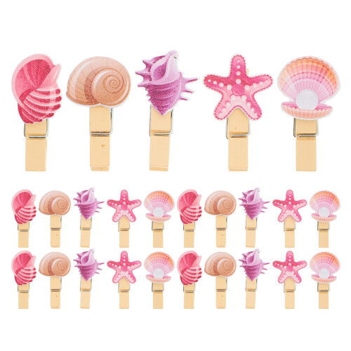 30 Pièces Pinces En Thème Rose Pour Photos Mémos 1