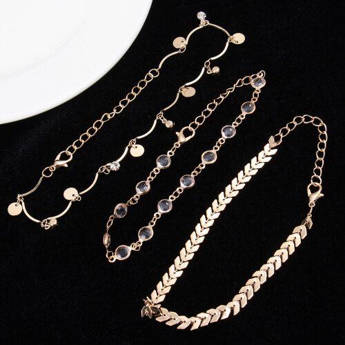 set 3 catenelle per piedi con , cavigliere versatili 1
