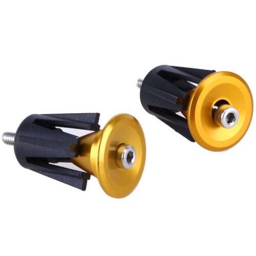 tappi terminali manubrio bici oro