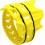 Motorcycle Exhaust Tail Pipe Protector 85-530CC Round System Compatible Universal Parts Yellow 3