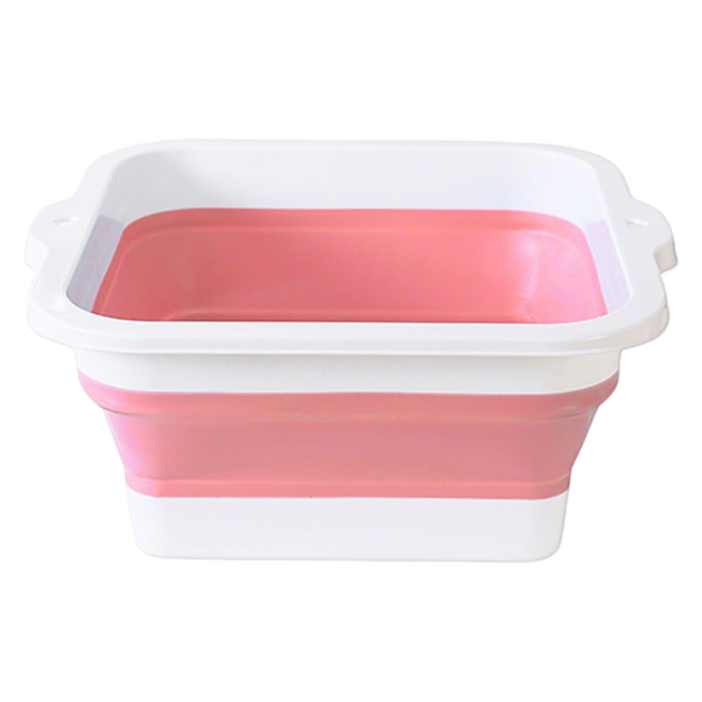 Foot Soaking Basin Foldable Large Anti-Slip Bucket With 168 Massage Convex Points Pink For Men Women Hotel Travel