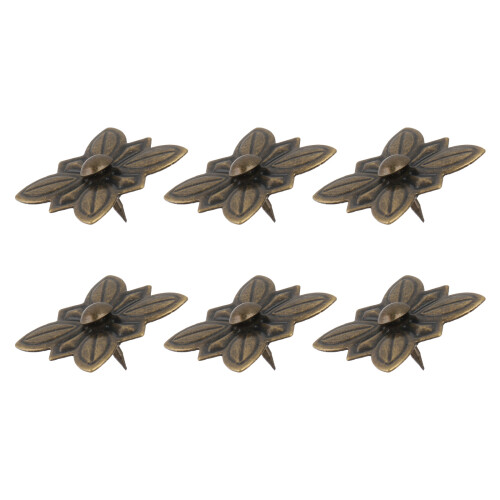 6 Set Punti Da Tappezziere Scatola Patch Decorativi Per