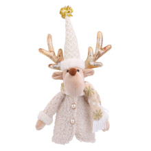 Bottle Cover Santa Figure Polyester Fabric Festive Home-Deer