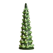Ceramic Christmas Trees, Pre-Lit Hand-Painted Tabletop-20cm