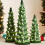 Ceramic Christmas Trees, Pre-Lit Hand-Painted Tabletop-20cm 3