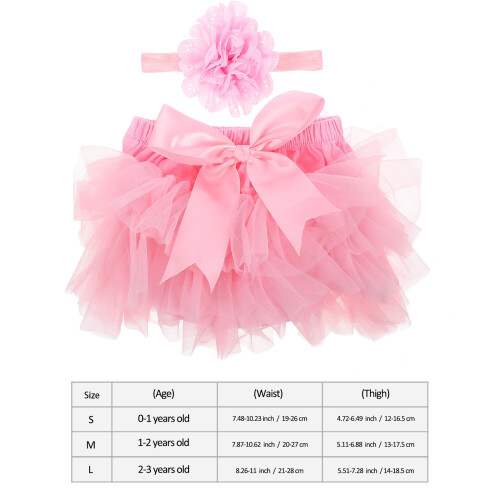 Jupe tutu bébé rose M, accessoire photo et 1