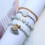 4 pièces bracelets gland perles rigide 6