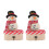 2pcs Santa/Snowman Figurine Candy Holder Spacious Box-snowman 1