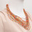 et boucles oreilles perles de multicouches femme orange 3