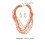 et boucles oreilles perles de multicouches femme orange 6