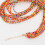 et boucles oreilles perles de multicouches femme orange 11