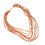et boucles oreilles perles de multicouches femme orange 7